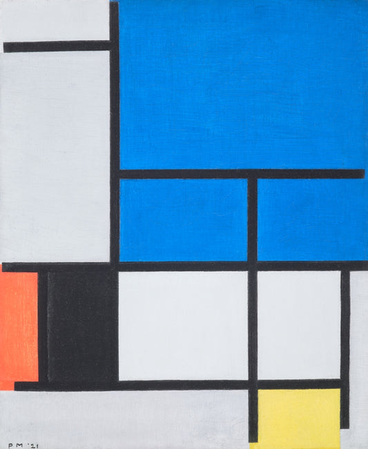 Mondrian - Kék, piros, sárga kompozíció - 1921