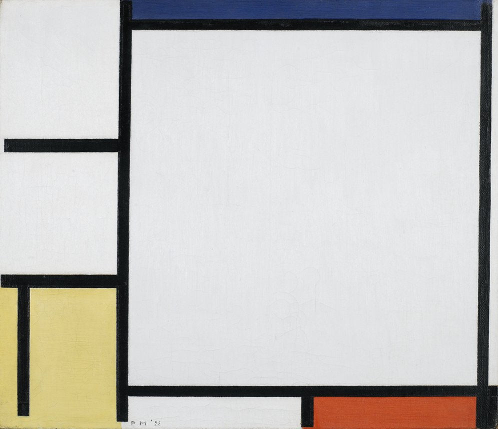 Mondrian - Kék, piros, sárga kompozíció - 1922
