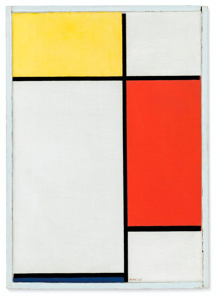 Mondrian - Kék, piros, sárga kompozíció - 1927