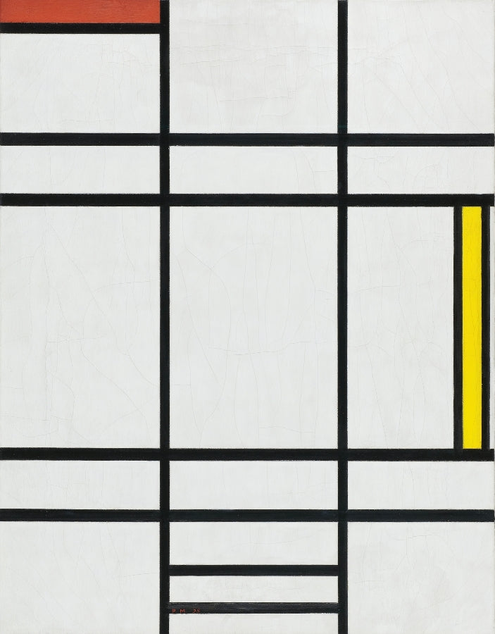 Mondrian - Kompozíció sárgával, pirossal