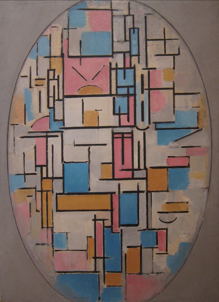 Mondrian - Ovális kompozíció
