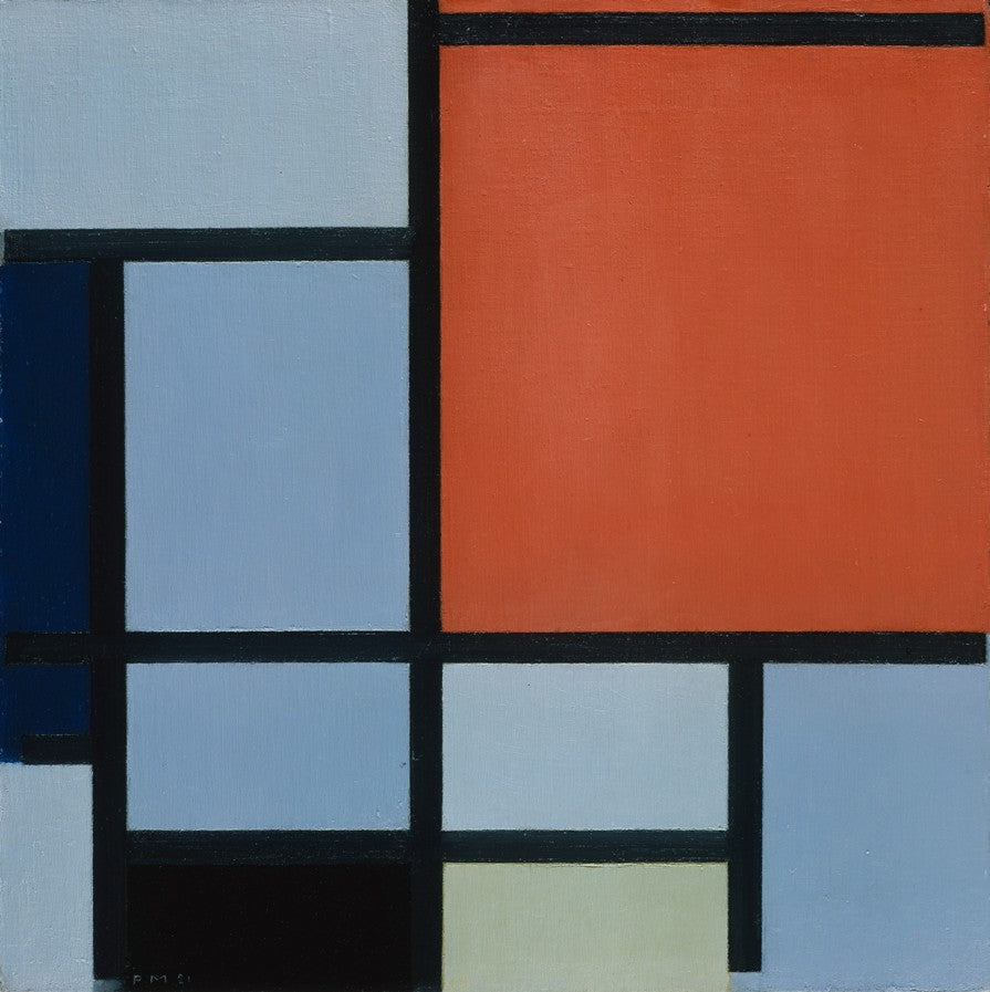 Mondrian - Piros, kék kompozíció - 1921