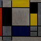 Mondrian - Kék, sárga, szürke, piros kompozíció