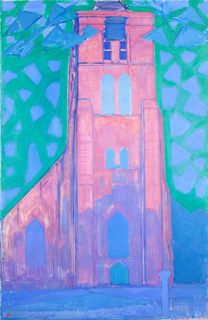 Mondrian - Rózsaszín templom