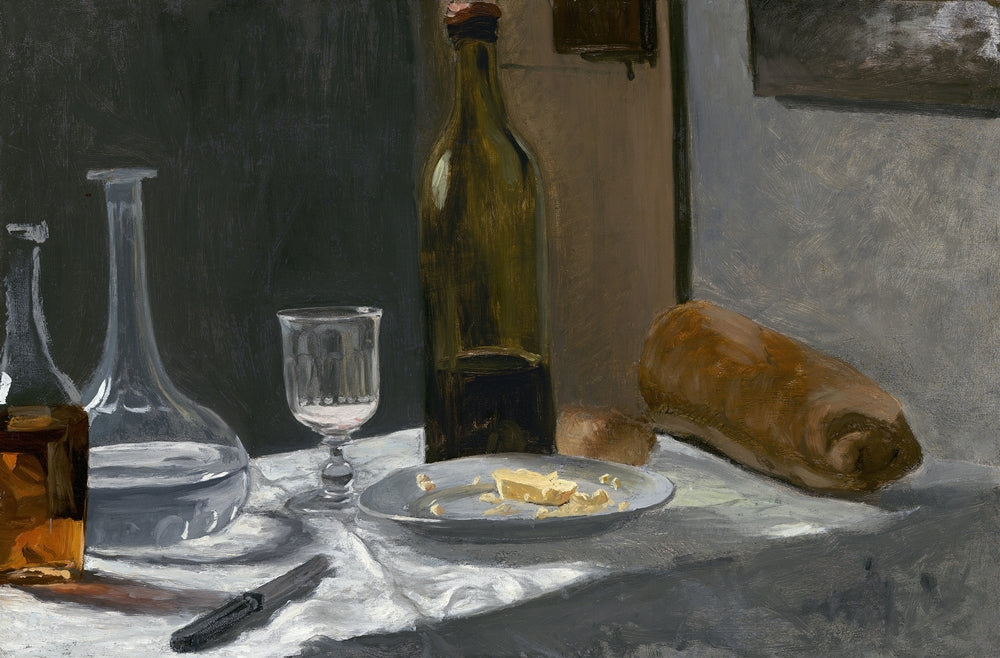 Claude Monet - Csendélet borral és kenyérrel