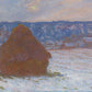 Claude Monet - Szénakazal a reggeli hóban