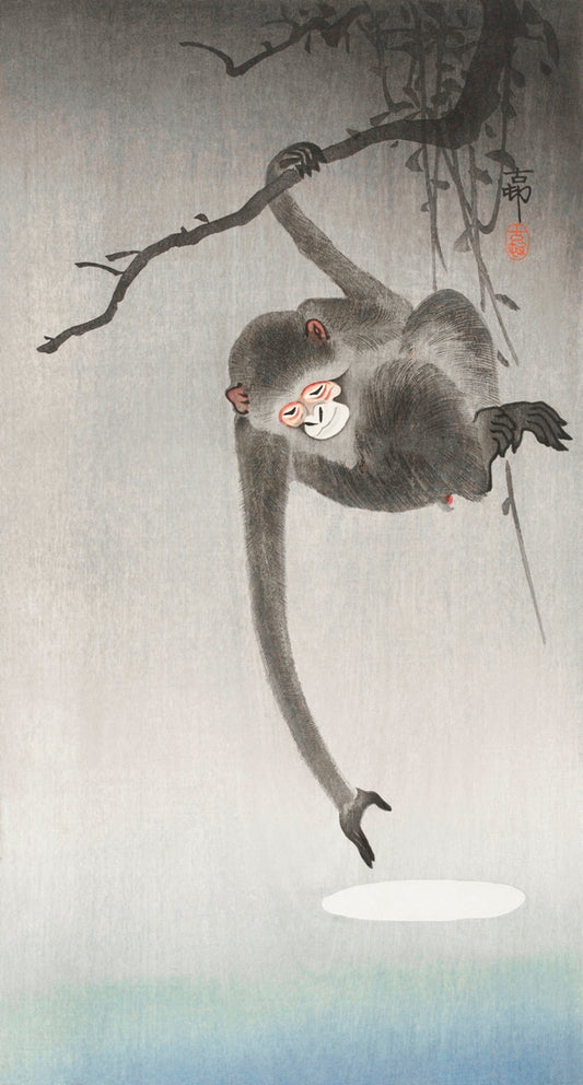 Ohara Koson - Ágról csüngve
