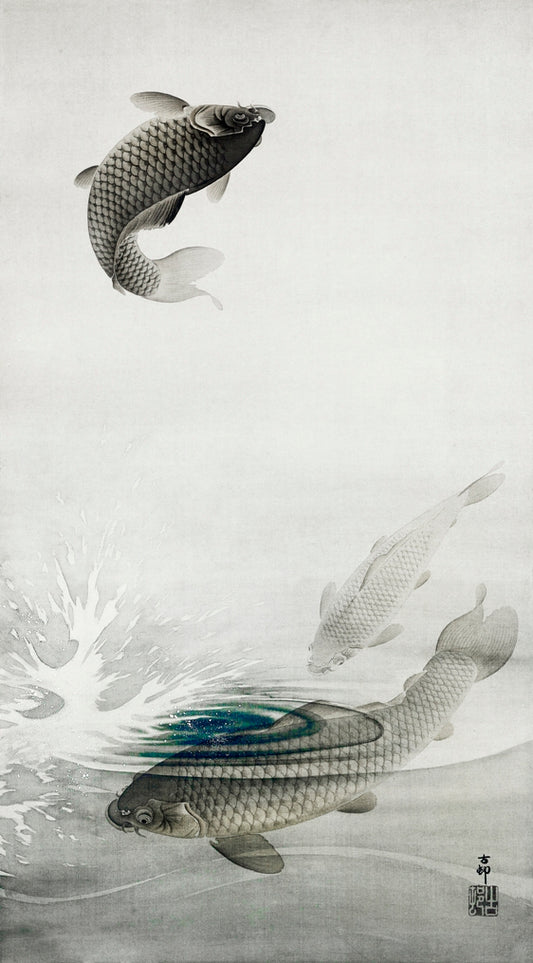 Ohara Koson - Három ponty