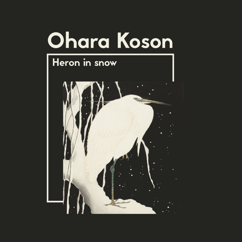 Ohara Koson - Heron in snow - póló