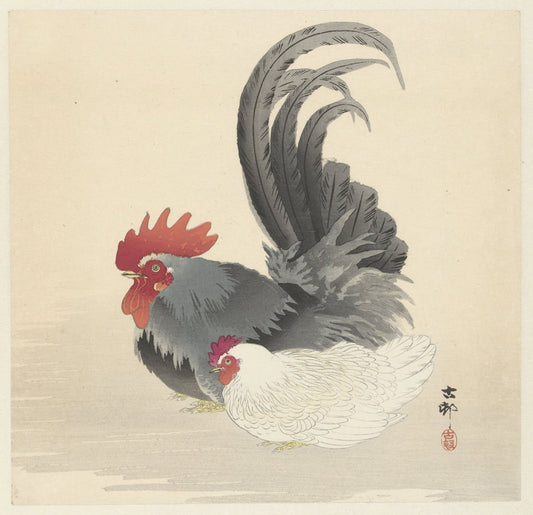 Ohara Koson - Kakas és tyúk