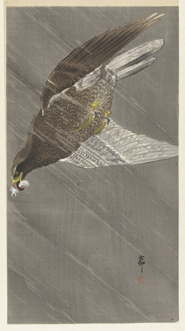 Ohara Koson - Repülő sasmadár