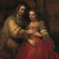 Rembrandt - A zsidó menyasszony (Izsák és Rebeka)