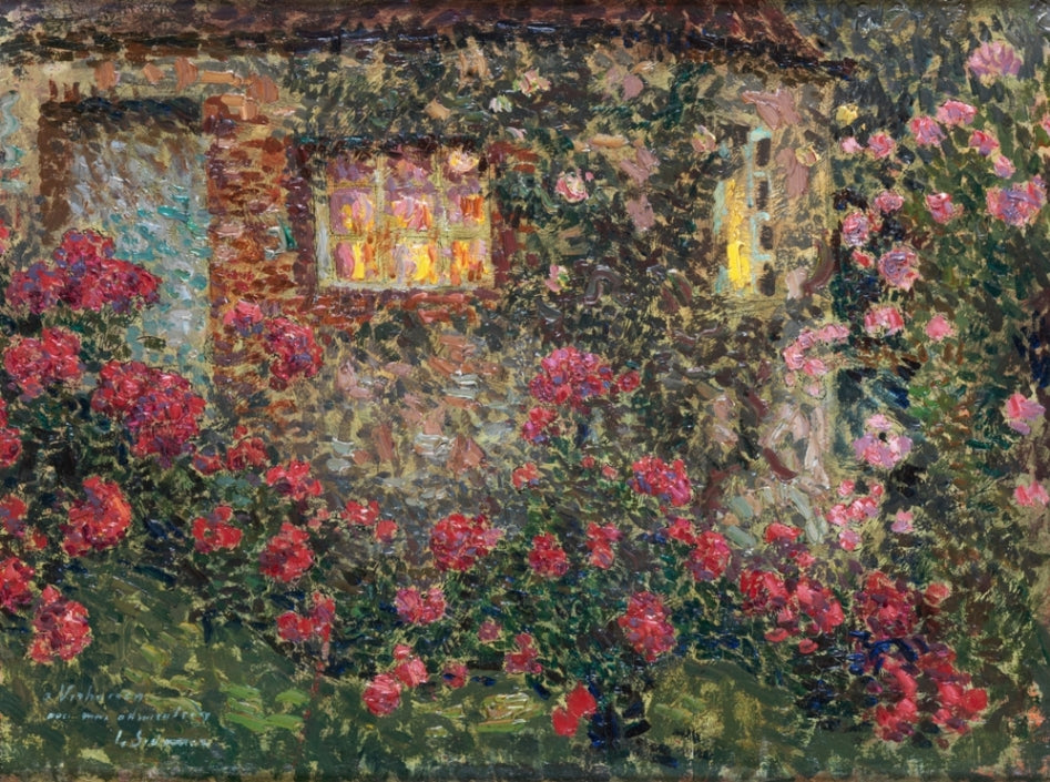 Henri Le Sidaner - Vidéki ház rózsákkal