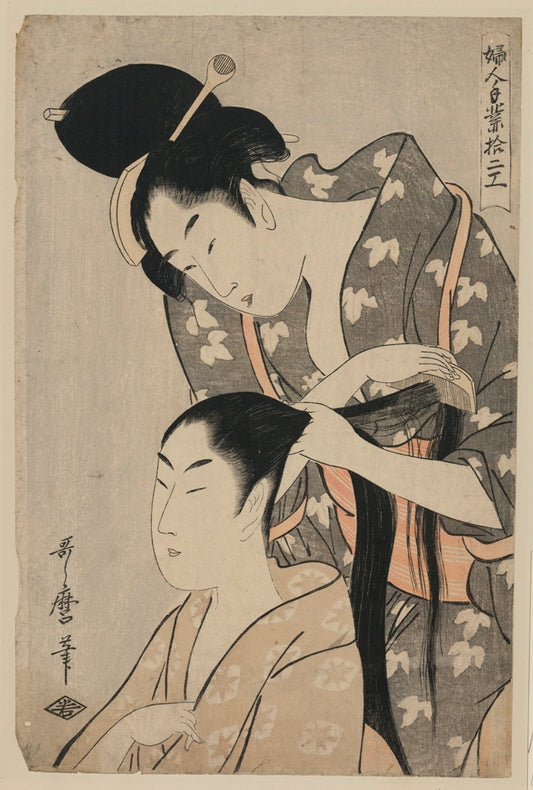 Utamaro Kitagawa - Fésülködő hölgyek