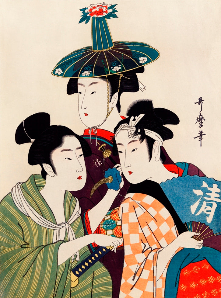 Utamaro Kitagawa - Három hölgy