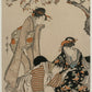 Utamaro Kitagawa - Hölgy a fa alatt