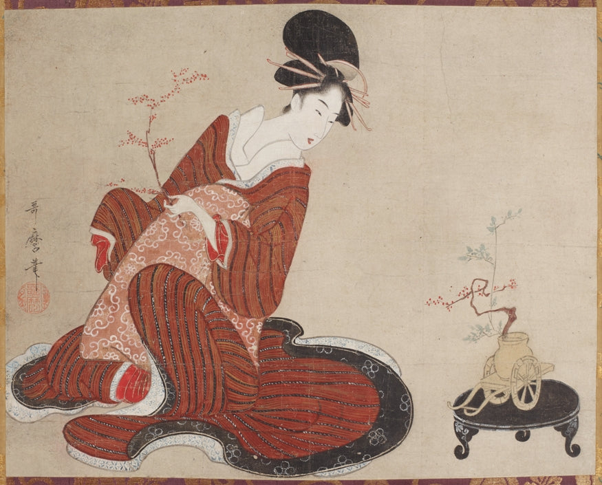 Utamaro Kitagawa - Virágkötő asszony