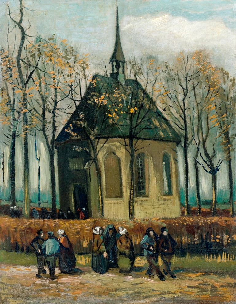 Vincent van Gogh - Gyülekezet a templom előtt