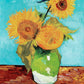 Vincent van Gogh - Napraforgók zöld-fehér vázában