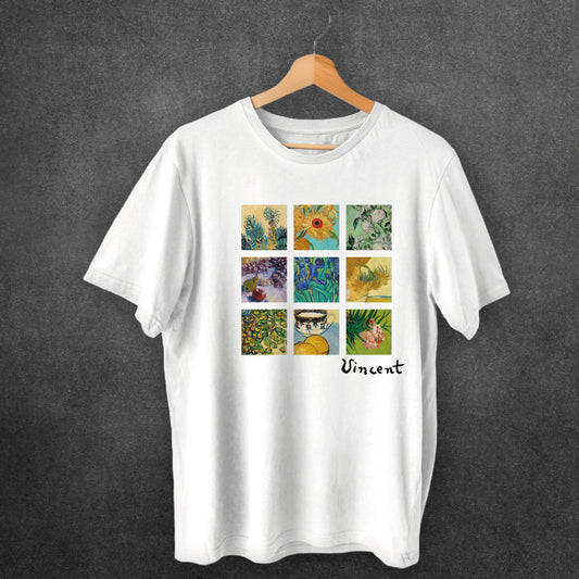 Van Gogh - Növényes kollázs - póló