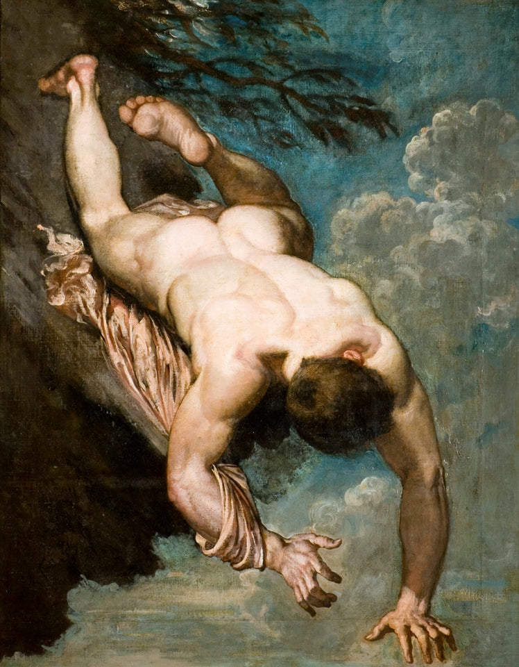 William Etty - Manlius lehajol a szikláról