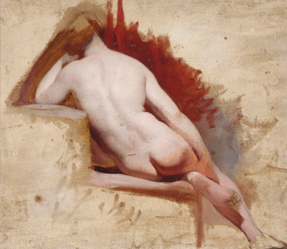 William Etty - Ülő akt hátulról